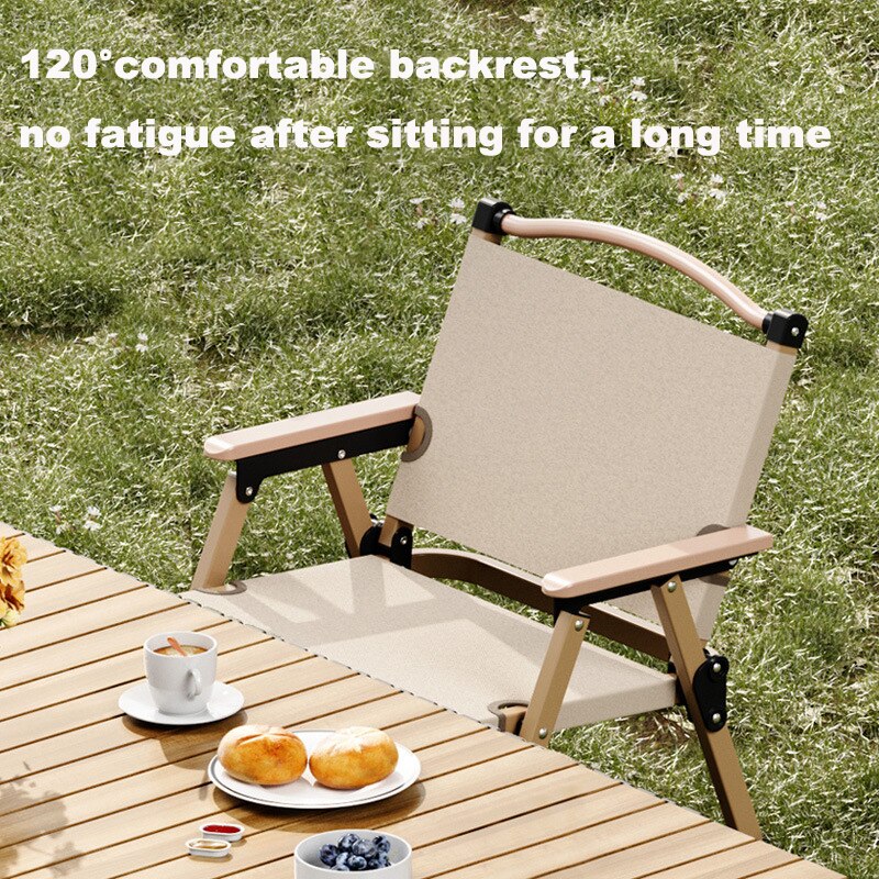 휴대용 캠핑 의자, 알루미늄 합금 목재 그레인 접이식  - Outdoor Furniture Cheap 리뷰 및 가격