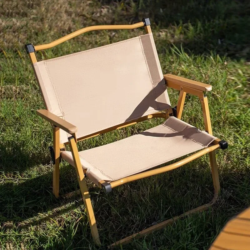 알루미늄 합금 우드 그레인 접이식 의자, 휴대용 야외  - Outdoor Furniture Cheap 리뷰 및 가격
